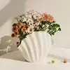 Ceramic Vase Sea Shell Shape Floral Arrangement Accessories Shell Flower Vase Room Terrarium Decoration Home Tabletop Ornaments 1