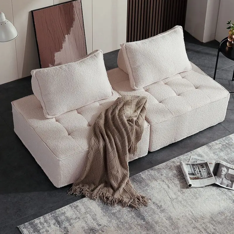 소형 유닛 타입 인터넷 빨간 두부 사각 콤비네이션 원단 게으른 소파, 다다미 밥 렌탈룸 침실 더블 소형 소파  Best5