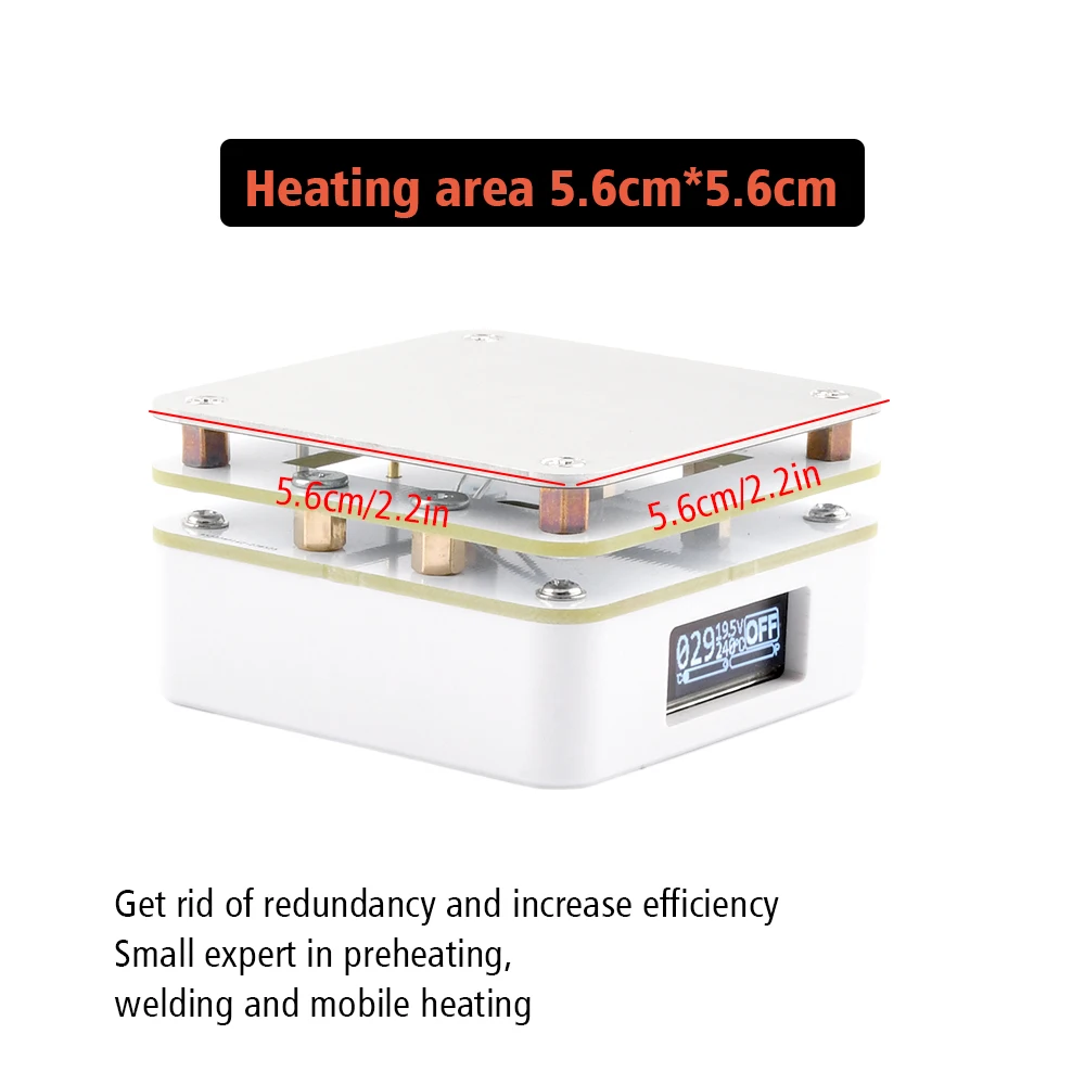 65W PD Protocol Hot Plate Preheater Printed Circuit Board Soldering Heating Plate Rework Station Preheating Platform Repair Tool soldering station soldering tool welding tool mini hot plate