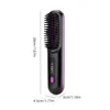 Electric LCD Usb Ceramic Heating Straight Hair Comb Wireless Portable Negative Ion Styling Tool Rechargeable Straightening Brush 6