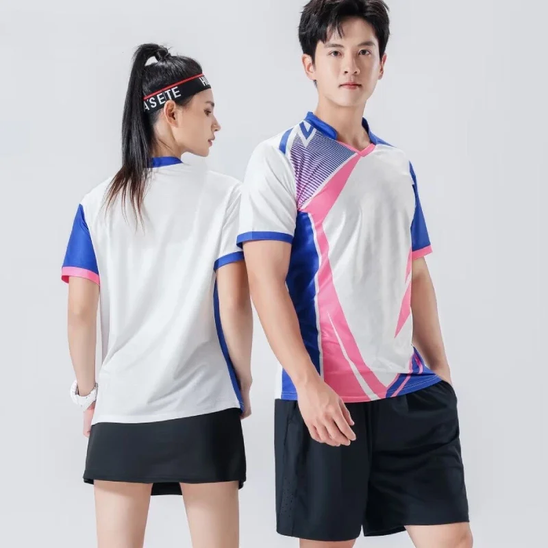 Men/Women/Kids Badminton Table Tennis T-Shirt Clothes Training Exercise Breathable Quick-dry Fabric