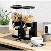 Single/Double Cup Large Capacity Food Storage Container Airtight Dispenser Jar Kitchen Storage Container for Oatmeal and Cereal 2