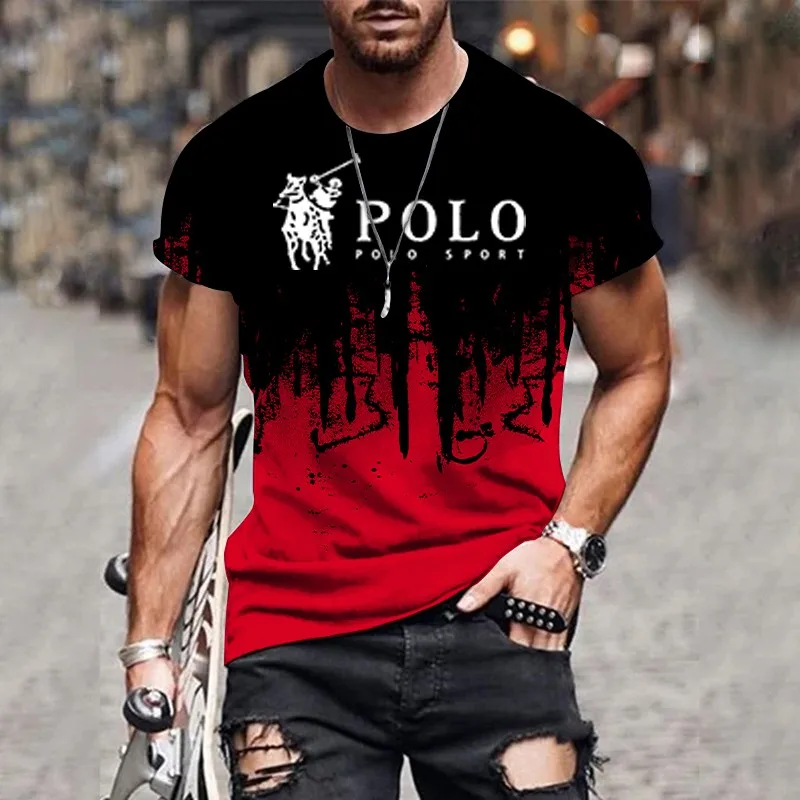 تي شيرت رجالي طباعة رسومات ثلاثية الأبعاد ملابس عص...