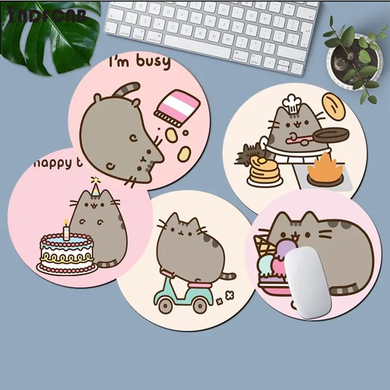 

YNDFCNB Ppus-heenns Round Custom Skin Desktop Desk Mat Kawaii Accessories Students Writing Pad Mouse Pad for PC Mouse Carpet