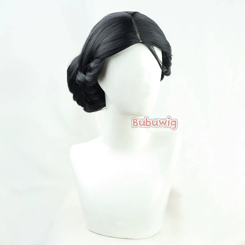 Bubuwig Synthetic Hair Michiko Cosplay Wigs Game Identity V Michiko Geisha Long Straight Black Braided Cos Wig Heat Resistant