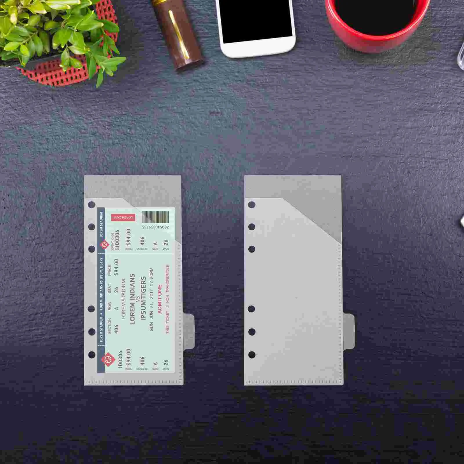 

Pocket Folders 6-ring Binder Refill Budget Account Dividers Pp Loose Leaf Bags Pouch