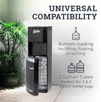 Load Water Dispenser, Hot, Cold or Room-Temperature Water, Holds 3 or 5 Gallon Bottles, Child Safety Lock, Perfect for Homes, Ki 2