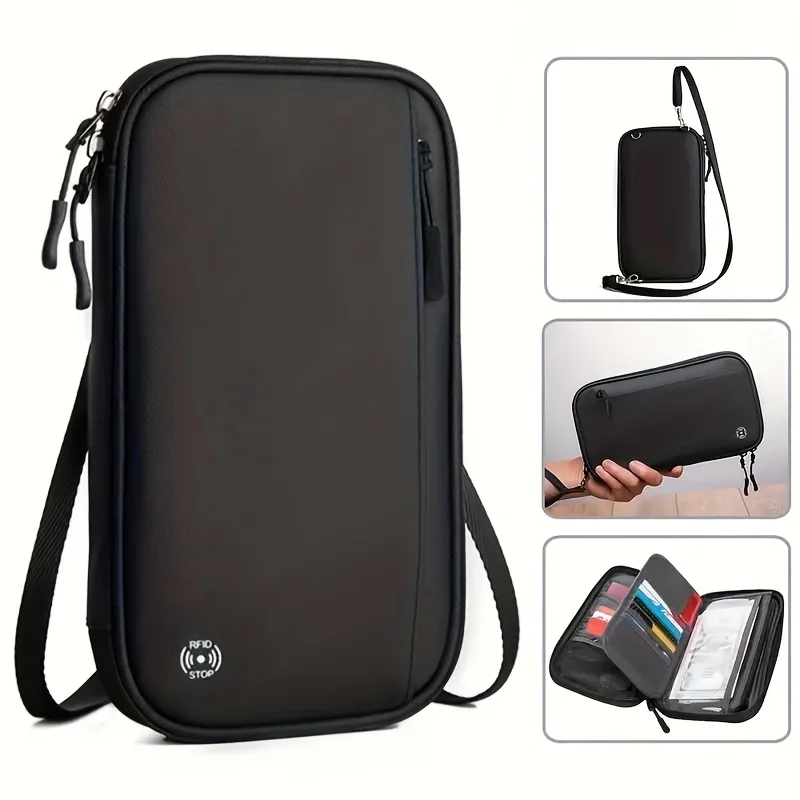 Travel Passport Wallet Passport Holder RFID Blocking Waterproof Bag Document Organizer For Women And Men