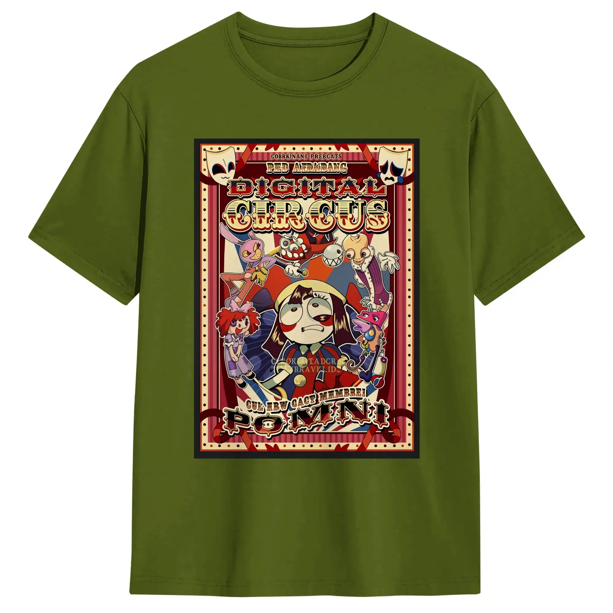 Digital Circus Oversized Cotton O-Neck T-Shirt - Trendy Summer Short-Sleeve Top