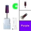 RolinStar 6.6 Safety Large Diamond Crystal Trapezium Tapered Barrel purple Tungsten steel Carbide milling cutter nail drill bit 6