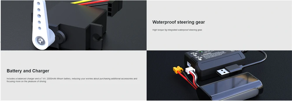 UDIRC 2.4G Jet Spray RC Boat Remote Control Speedboat Waterproof Self-Righting LED Lights RTR High-Speed Vehicles Models Toys