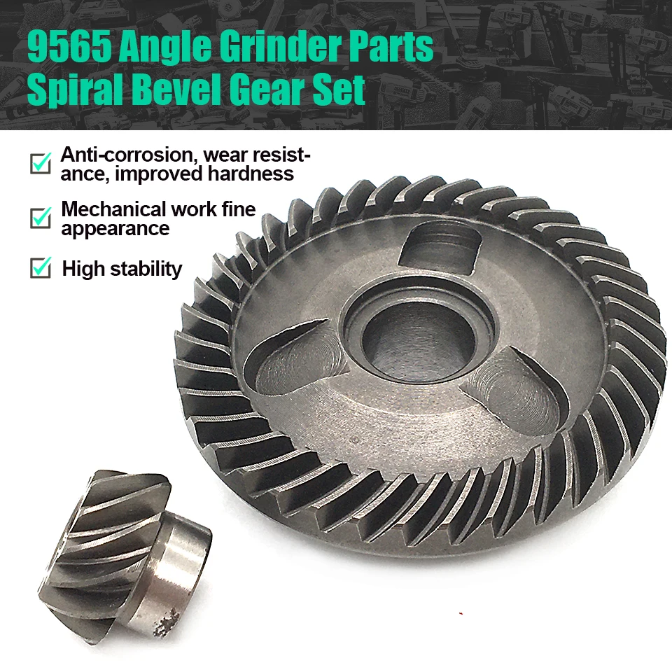 

Replace For Makita 9565 9564 Spiral Bevel Gear Set Angle Grinder High Strength Spare Parts Power Tools Accessories Good Fast