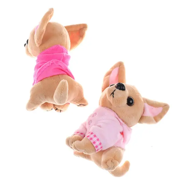 17cm 1PCS New Cute  Chihuahua Dog Plush Toy Stuffed Children Birthday Christmas Present Kids Toys 4 Colors 2