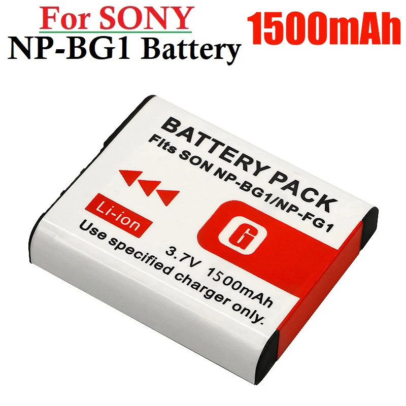 Np-Bg1 Np-Fg1 Batteria Per Fotocamera Digitale Ricaricabile Agli Ioni Di Litio Npbg1 Per Batteria Sony Dsc H3 H5 H7 W70 W80 Wx1 Np Bg1 Fg1 1500Mah