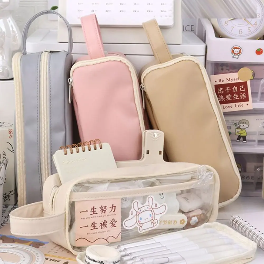 

School Supplies Desktop Organizer Desktop Storage Bag Studen Stationery Bag Makeup Cosmetic Bag Pen Case Pencil Pouch