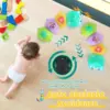 Baby Crawling Caterpillar Musical Interactive Toy Infant Tummy Time Sensory Early Education Toy with Magnetic Music Light up 3