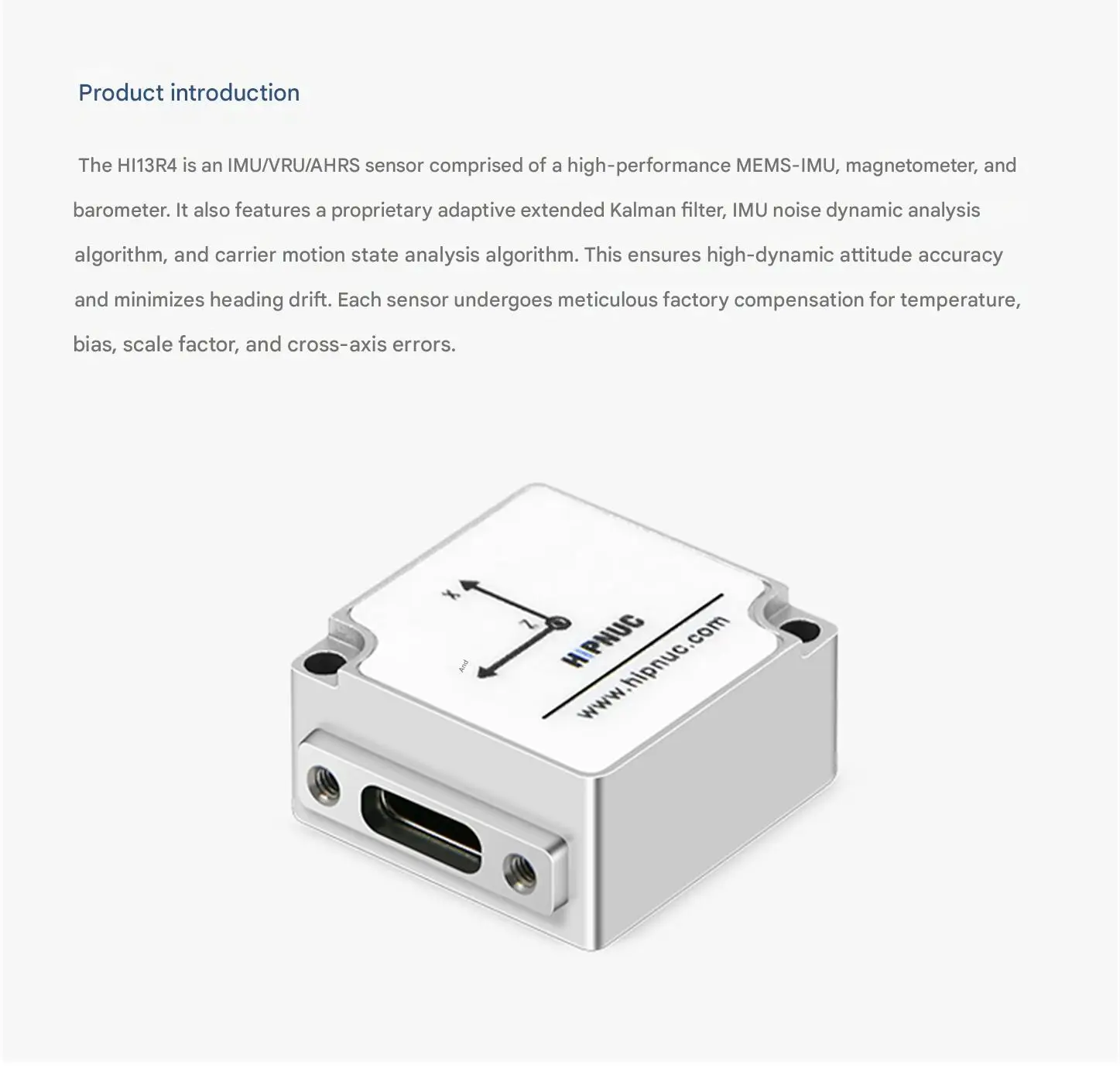 HiPNUC HI13R4 Universal IMU, VRU, AHRS Sensor
