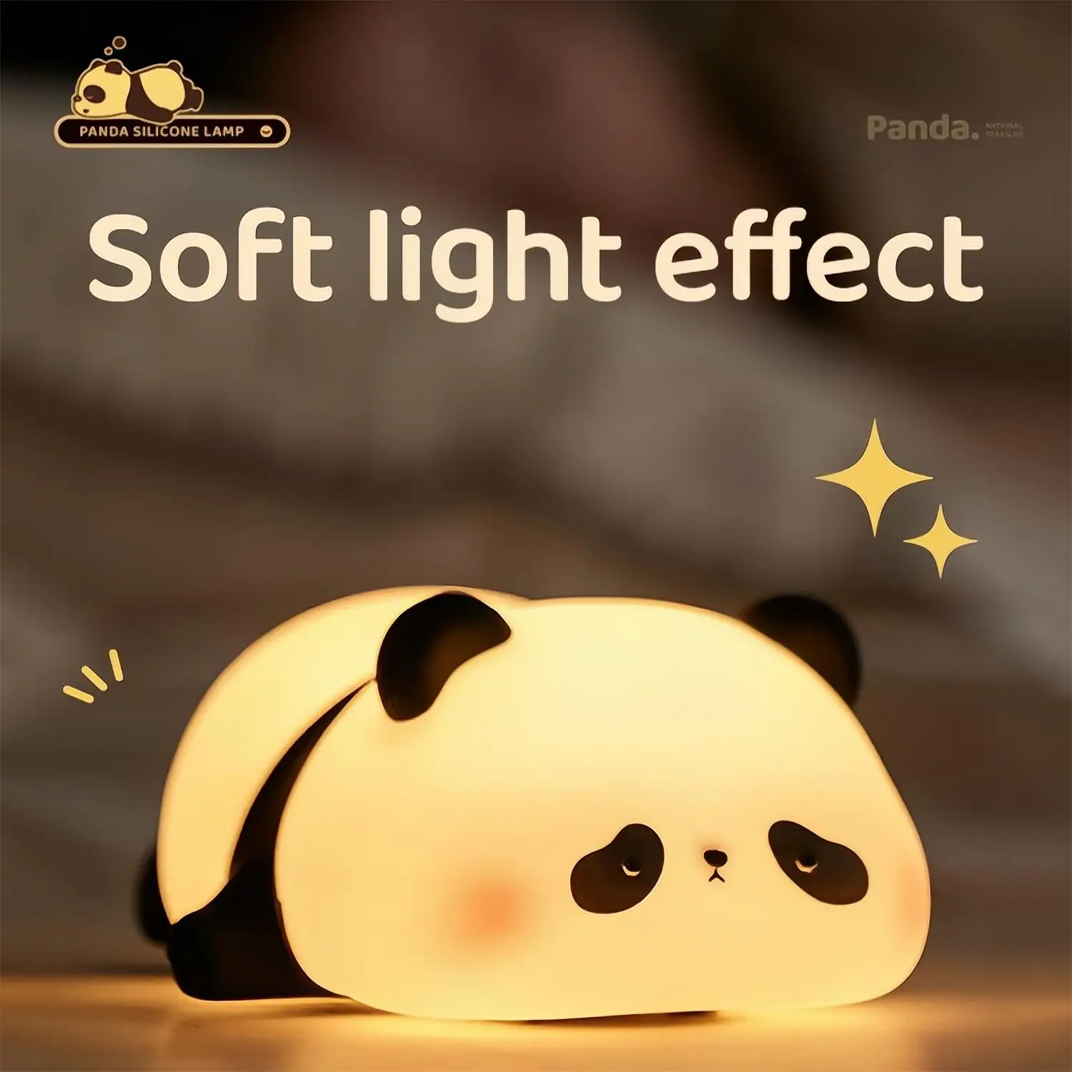 USB recarregável LED Night Lights para crianças, ovelhas fofas, Panda, coelho, lâmpada de silicone, decoração de cabeceira, temporização, luz noturna, presente de aniversário