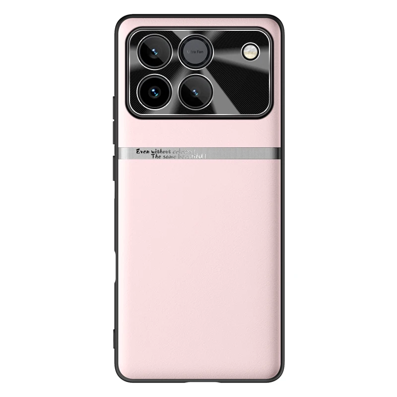 Luxury Liquid Leather PU Frame Shockproof Phone Cover with Metal Lens Protection