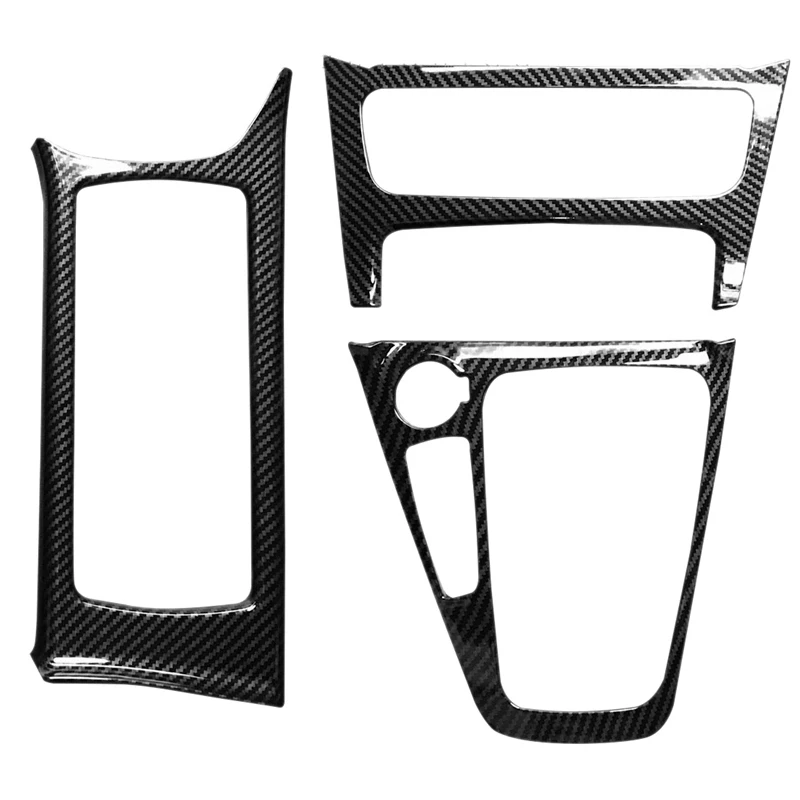 Per Ford Focus 2015-2018 Mk3 St In Fibra Di Carbonio Abs Console Centrale Interna Pannello Del Cambio Coperchio Portabicchieri Trim