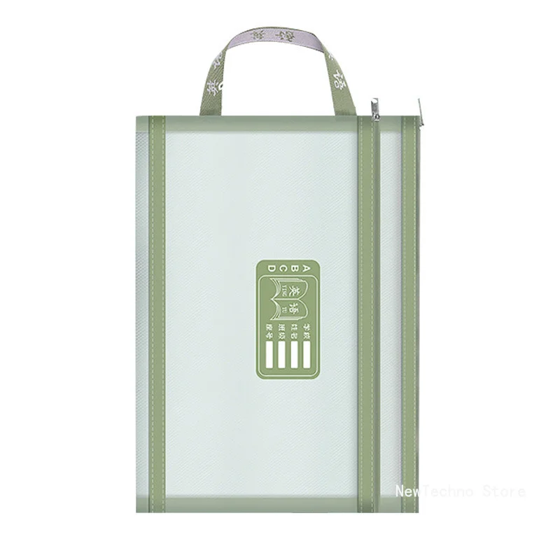 A4 Stationery Storage Bag Mesh Zipper Bag Large Capacity Organizer Bag Cosmetic Transparent File Folders