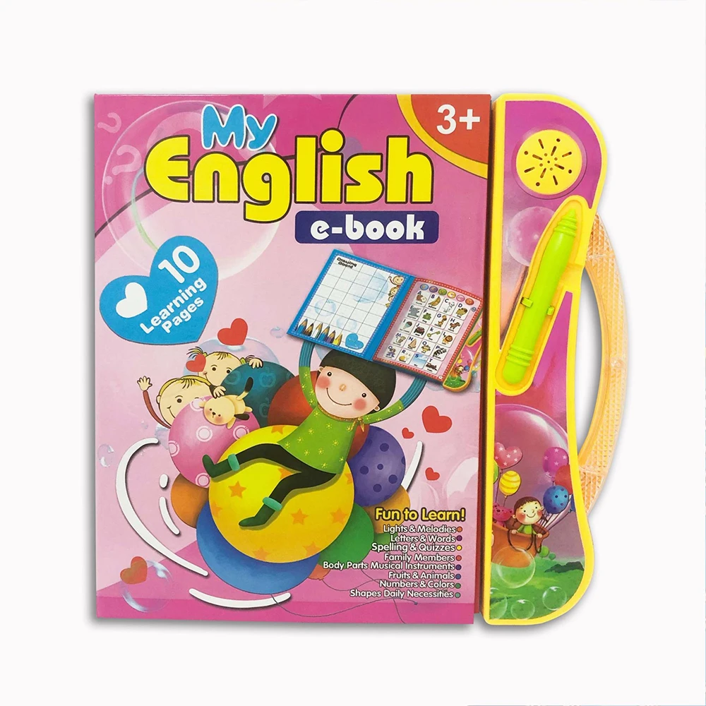 New English Cartoon Point Reading Book Children Early Education Finger Touch Learning Language Multifunctional E-book Toy Gift