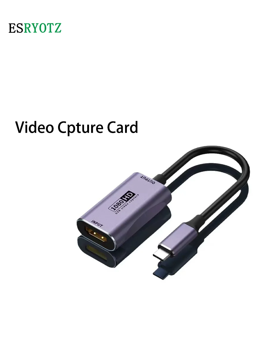 

USB C Video Capture Card 4K HDMI-compatible Video Grabber Live Streaming Box Recording for PS4 XBOX Phone Game DVD HD Camera