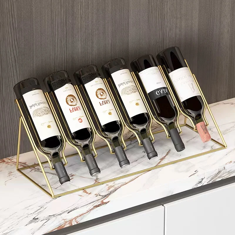 Wine Rack Inverted Simple Designer Cabinet Storage Rack Desktop Wine Bottle Display