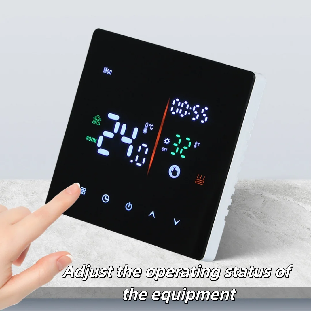 AC 90?240V LED 터치스크린 스마트 WiFi 온도 조절기(바닥 난방/가스 보일러/온수 난방 시스템용)