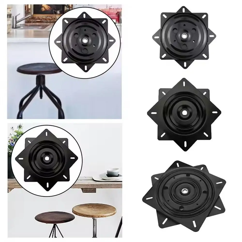 360&deg; Rotation Bar Stools Swivel Plate Universal Steel Sofa Chair Turntable Sturdy Easy Installation Rotating Base rotating turntable plate