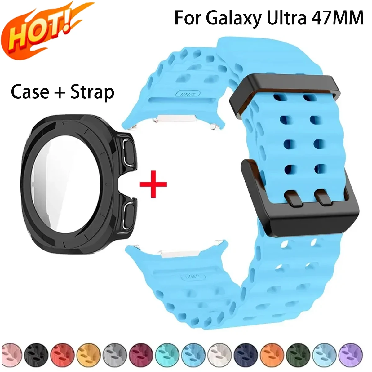 Ultimate 2-in-1 Watch Protection & Style Set with Strap, Case, and Screen Protector