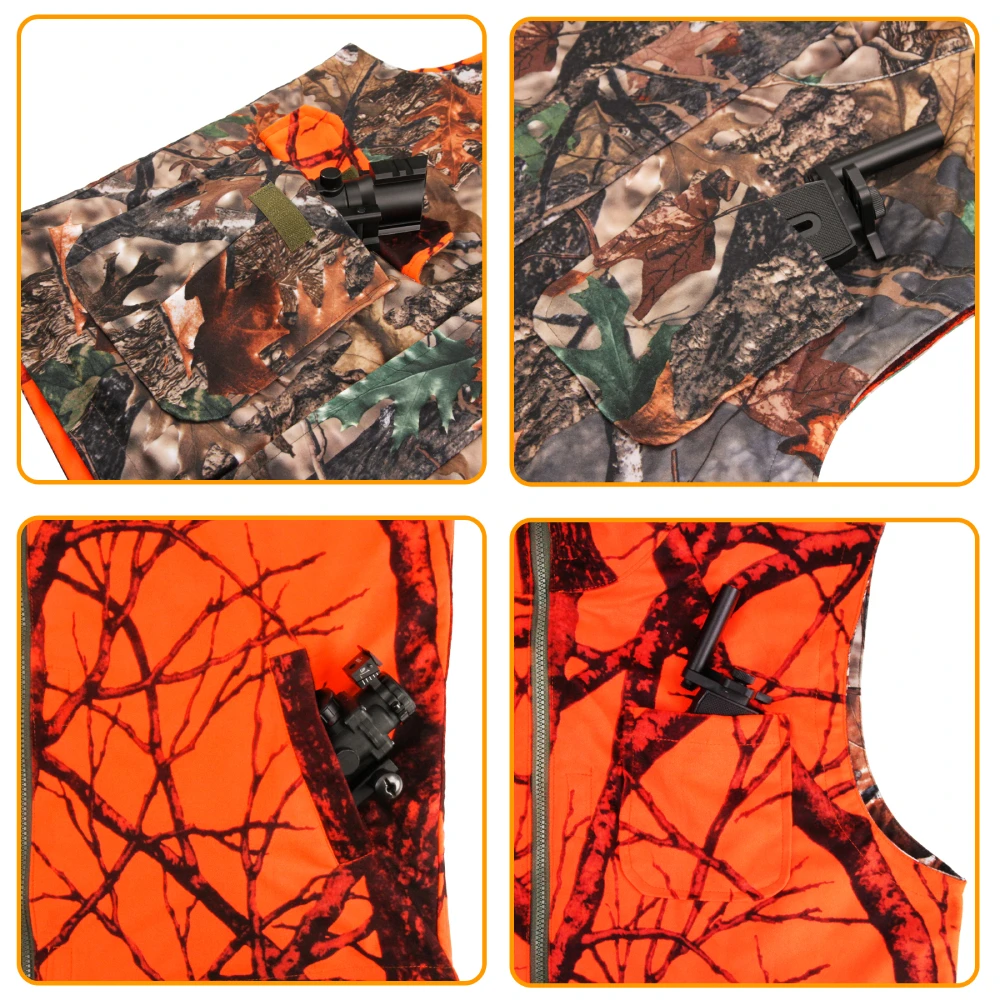 Hunting Vest Men Sleeveless Jacket Camouflage Field Breathable Many Multi Pockets Outdoors Waistcoat