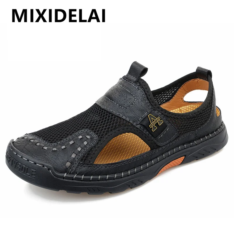 Brand-Summer-Men-Breathable-Mesh-Sandals-Handmade-Outdoor-Shoes-Men ...