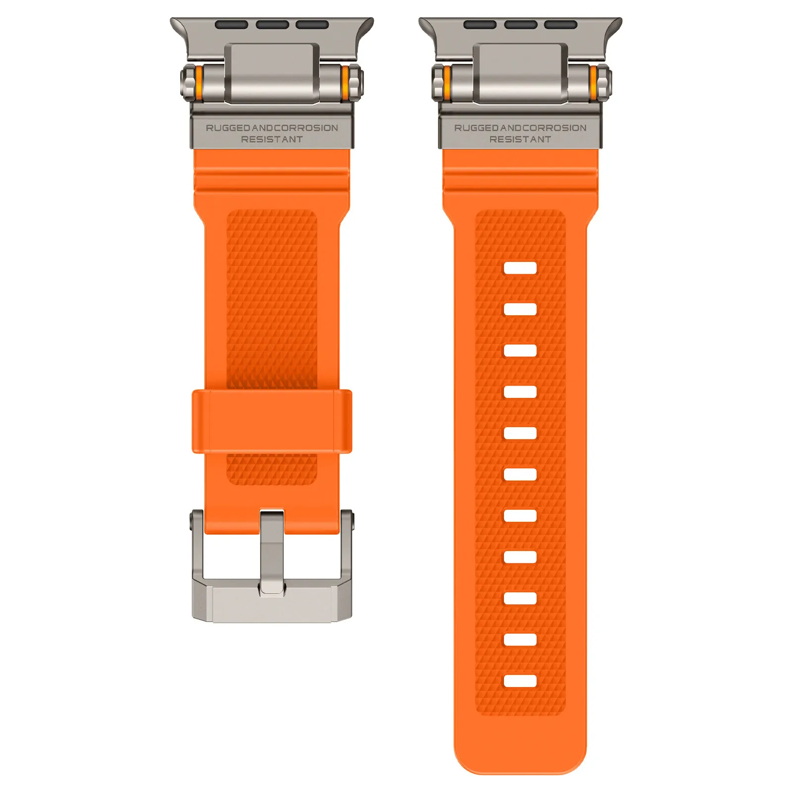 Titanium Silicone Apple Watch Strap in Elegant Gray