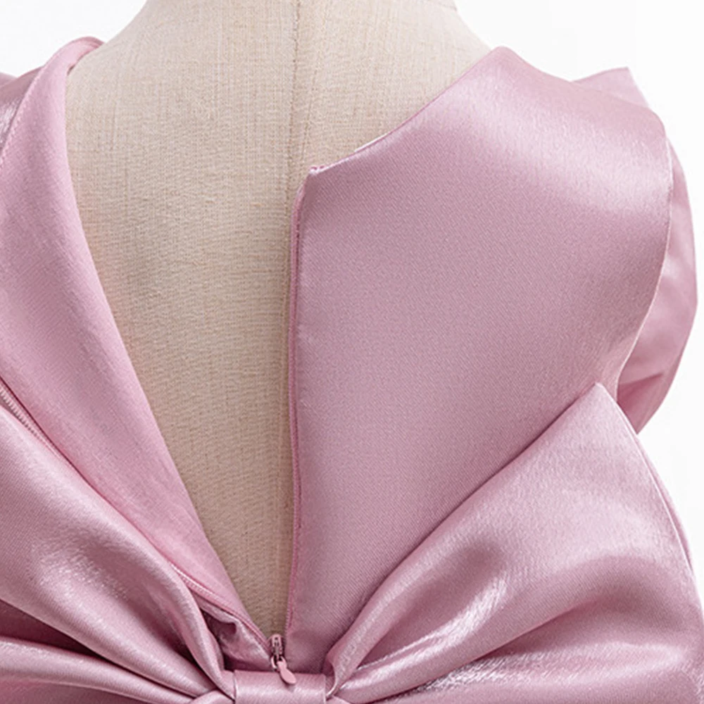 Baby Prinzessin Tutu Kleider mit großer Schleife süße Kinder Neugeborene Kleidung Kinder Taufe formale Schleife süße Mädchen Geburtstagsfeier – Detail 10