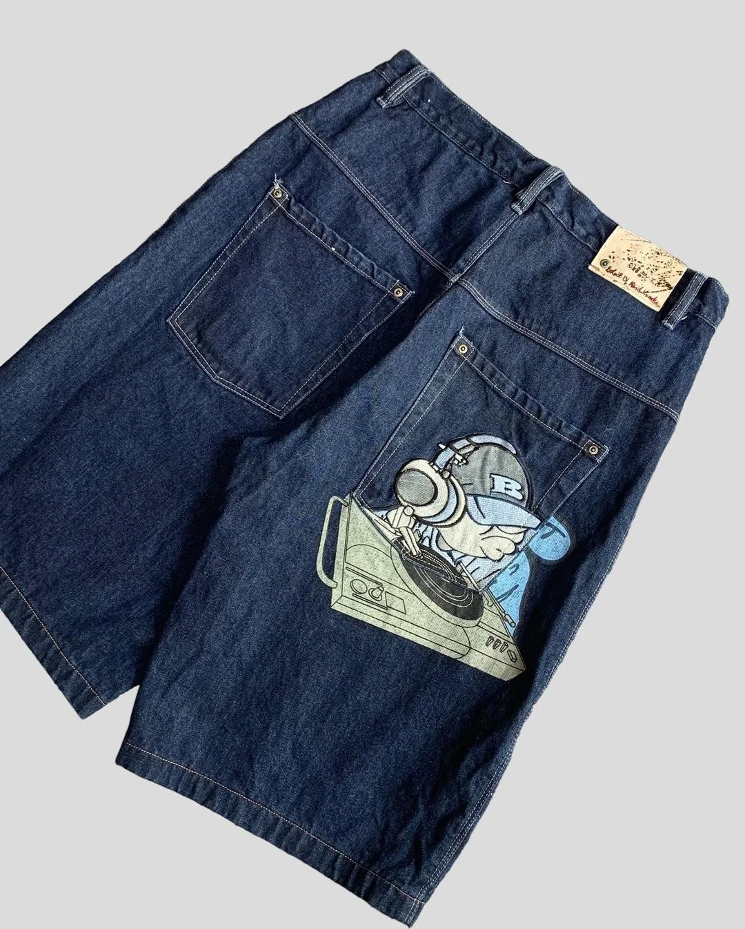 

Korean Fashion Vintage Loose Knee Punk Rock Gym Male Shorts Jeans Pants Summer Casual Y2k Hip Hop Denim Shorts Joggers Women