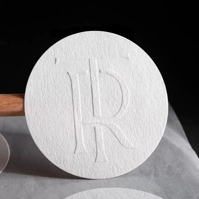 100pcs Custom Embossed White Stickers – Personalized Adhesive Seals with Name, Logo or ... - SKU SSL900235 - UGI Packaging