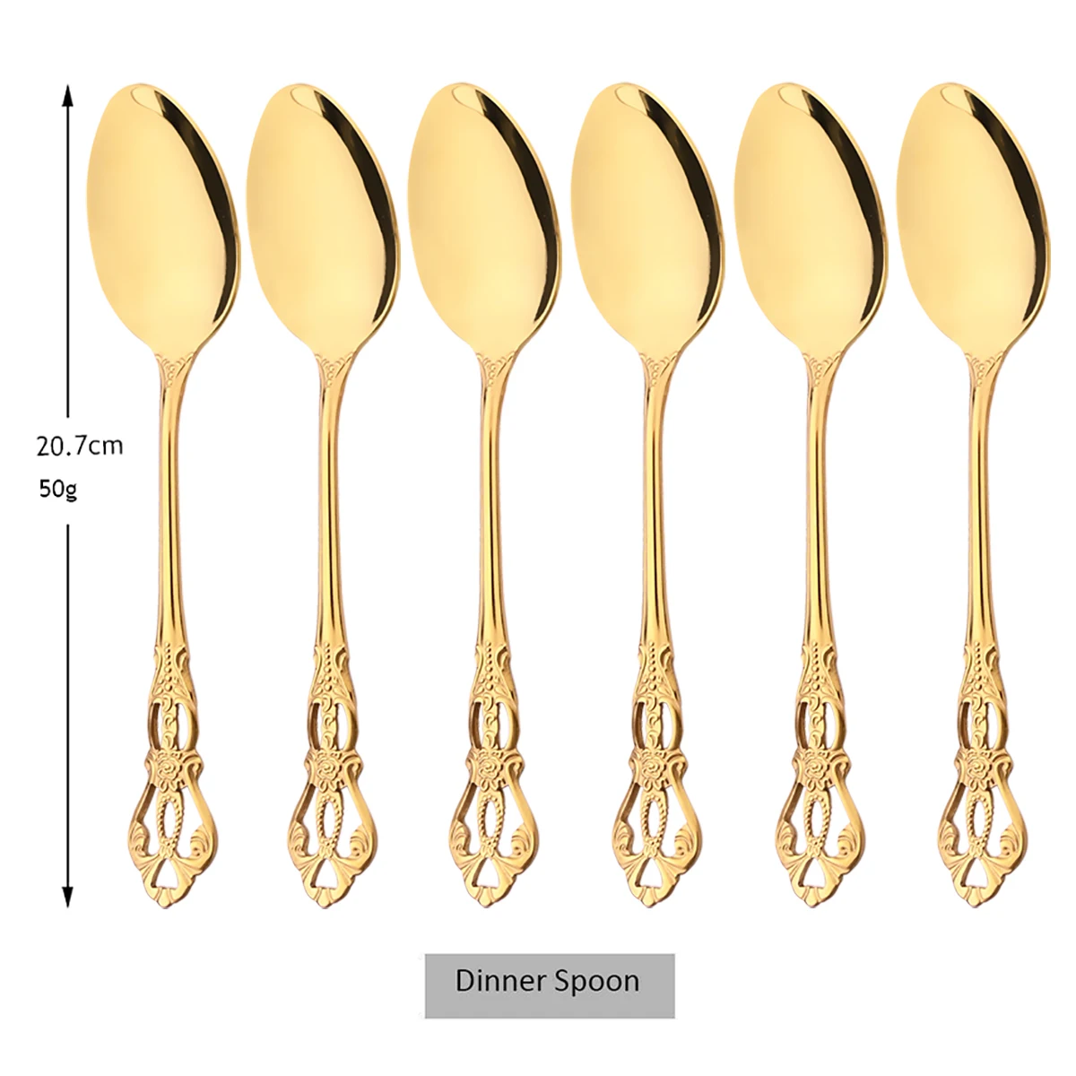 6Pcs Dinner Spoon