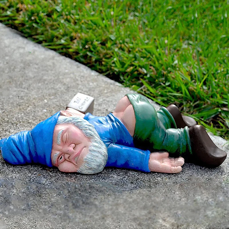 

Drunk Dwarf Garden Gnome Statues, Creative Dwarf Garden Statue Decoration, Resin Sculpture, Patio Yard Decor