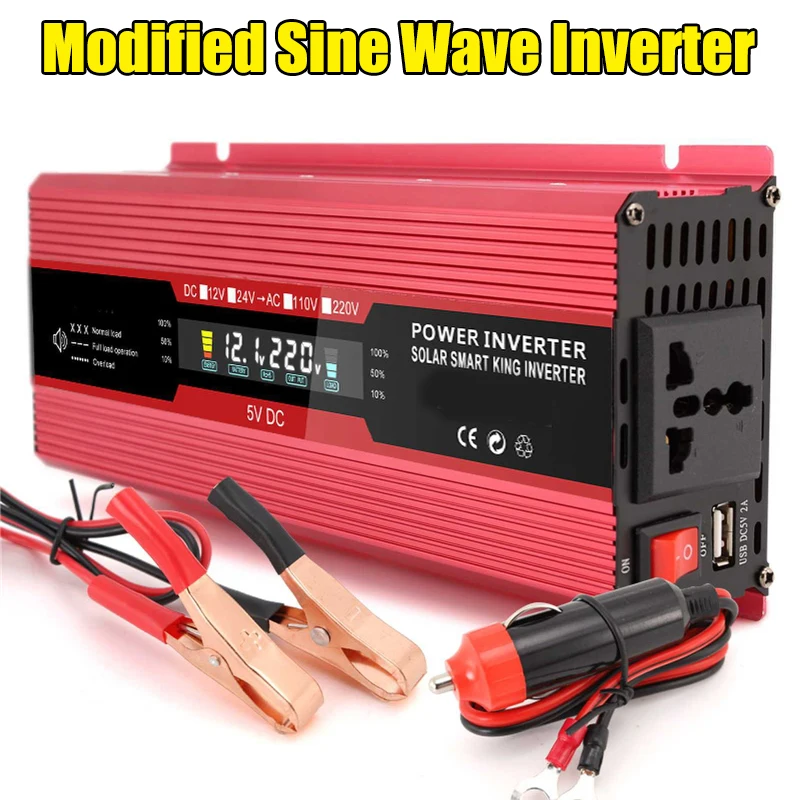 5000w/4000w/3000w Modified Sine Wave Inverter 12v 24v To 220v Voltage