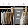 6 in 1 Magic Pants Hanger,Multi-function Storage Holder for Home Travel,Multi Layer Aluminium Pants Rack with 360 Rotatable Hook 4