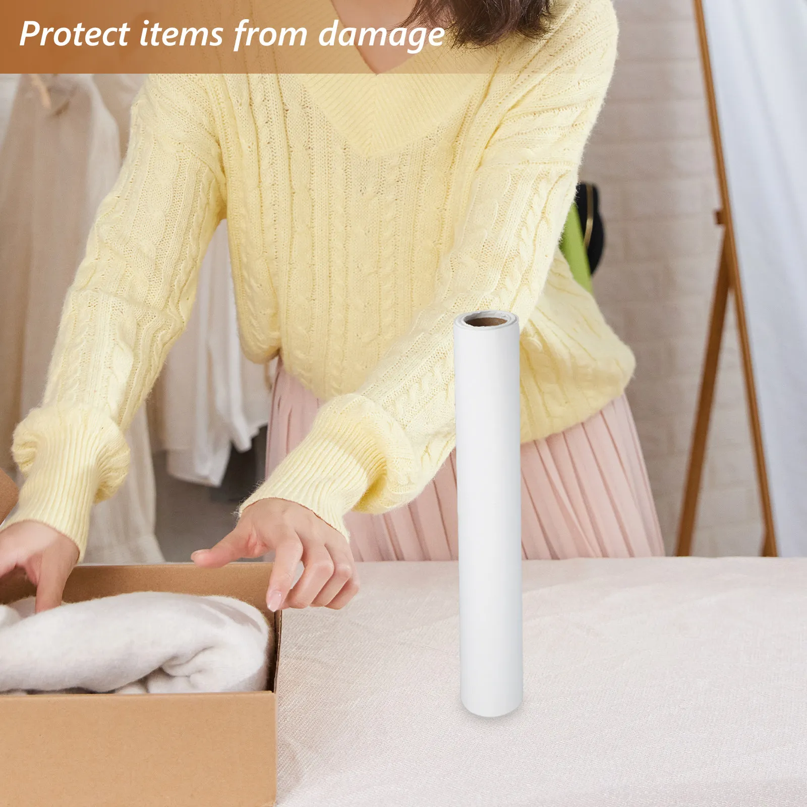 화이트 페이퍼 롤 다용도 포장지 DIY 아트 공예 꽃꽂이 포장 티슈 랩 공예 롤
