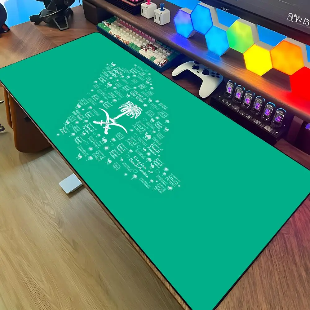 وسادة مكتب كبيرة الحجم من المطاط، بتصميم شعار المم...