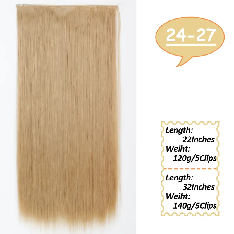 NICESY Synthetic Long Wavy 5 Clips Hair Extensions 22Inch/32Inch Clip On Hair Extensions High Tempreture Fake For Women - Image 38