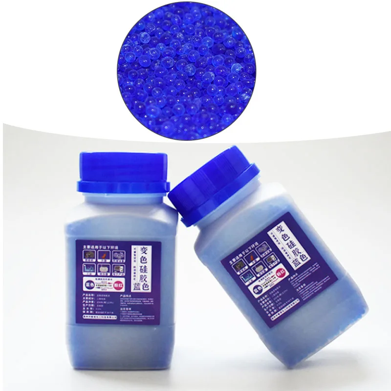 250/500g Silica Gel Desiccant Moisture Absorber Reusable Silica Gel Beads Color-Changing Silica Gel Packs Dehumidifier Moisture-proof