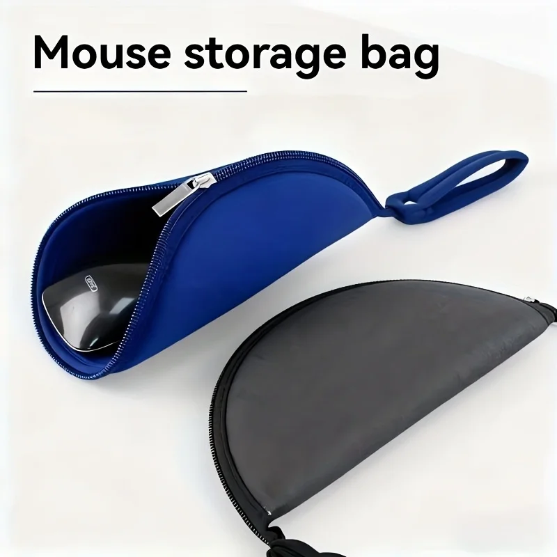 Portable Digital Storage Bag with Mouse Pad & Headphone Pouch -Multifunctional Organizer for Travel, Data Cables,and Accessories