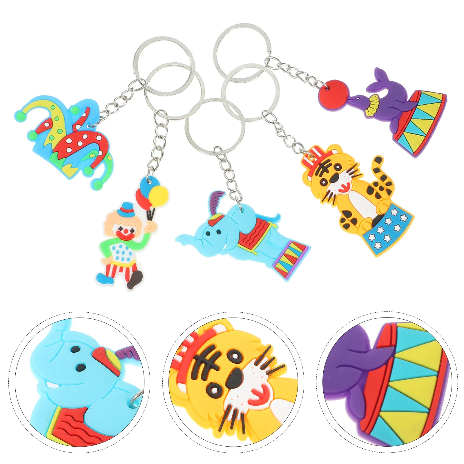 

20 Pcs Car Key Chain Miss Gifts Carnival Theme Party Decorations Pvc Keychains for Women