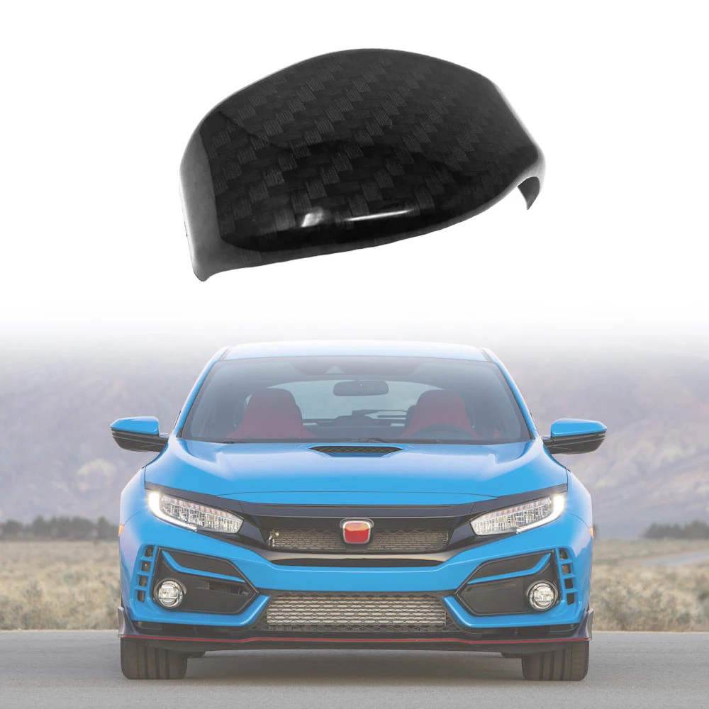 2020 Honda Civic Hatchback Carbon Fiber Look Mirror Cover Trim For 2016-2020 Honda Civic 10th Gen | 2-Piece Set 2016 Honda Civic Mirror
