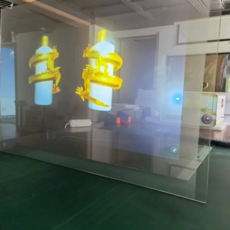 3D Holographic Transparent/grey/black Rear Projection Film for Advertising Glass Window Show Different Size Color is optional