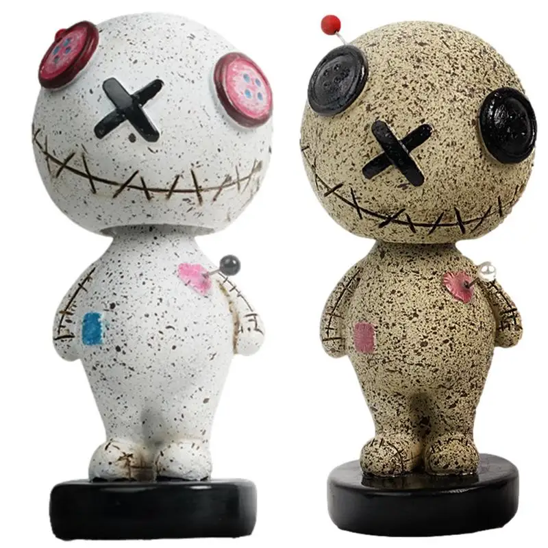 

Кукла Voodoo в виде головы-катушки, игрушки, кукла с автоматической вибрирующей головой, украшения для приборной панели, автомобили, украшение интерьера, полимерная кукла-проклейка